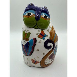 Vintage Laurel Burch Cat With Butterflies Statute Figurine Ganz Bella Casa